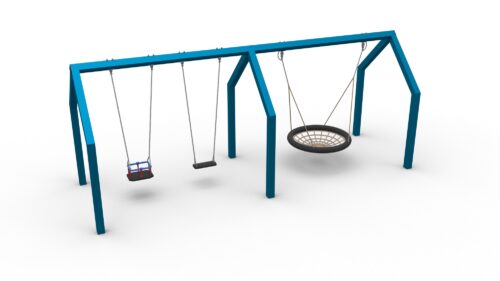 Yhdistelmäkeinu linnunpesäistuimella