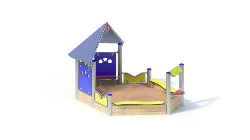 Hiekkalaatikko katoksella