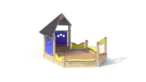 Hiekkalaatikko katoksella