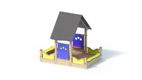 Hiekkalaatikko katoksella