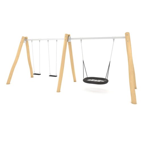 Robinia yhdistelmäkeinu linnunpesäistuimella korkea