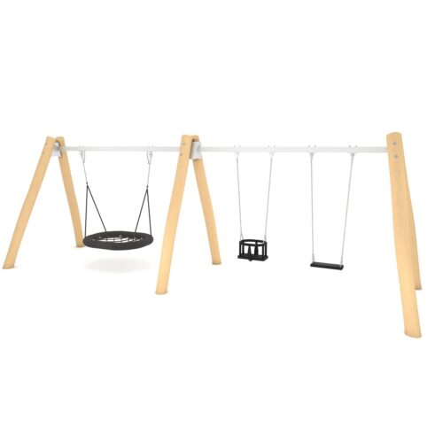 Robinia yhdistelmäkeinu linnunpesäistuimella