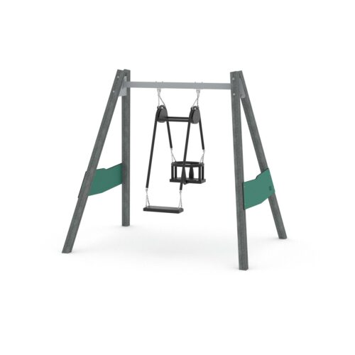 Kierrätysmuovi duo keinu