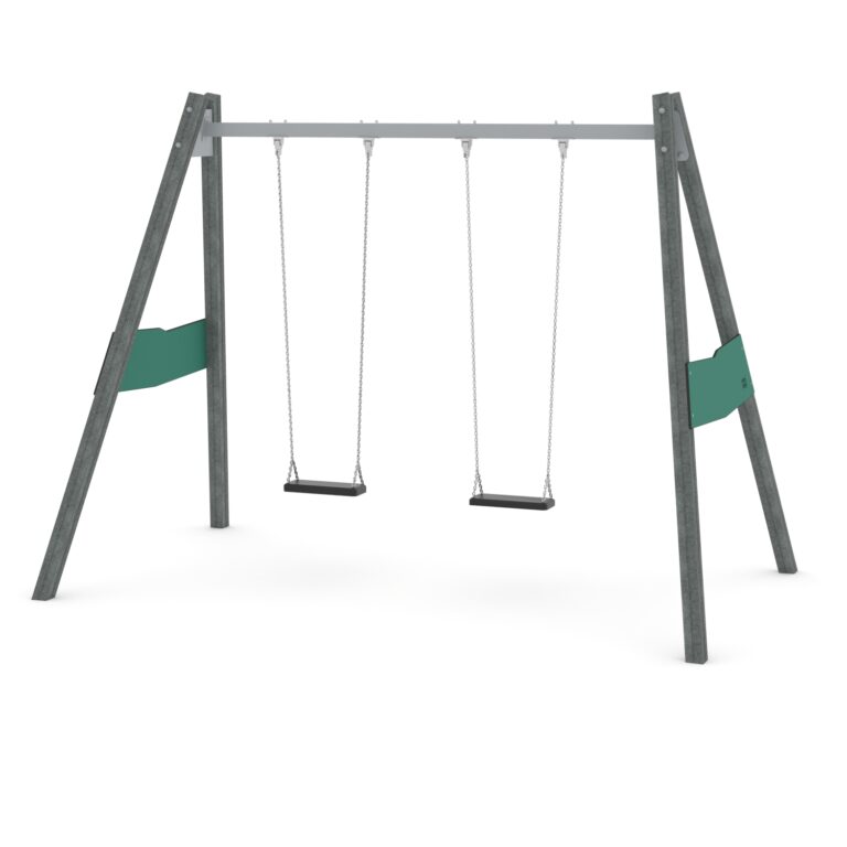 Kierrätysmuovi keinu 2:lle korkea