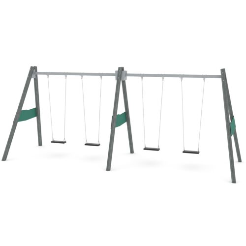 Kierrätysmuovi keinu 4:lle korkea