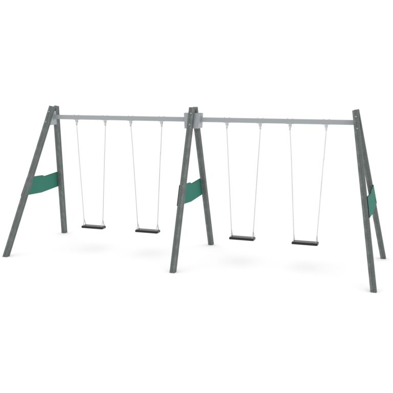 Kierrätysmuovi keinu 4:lle korkea