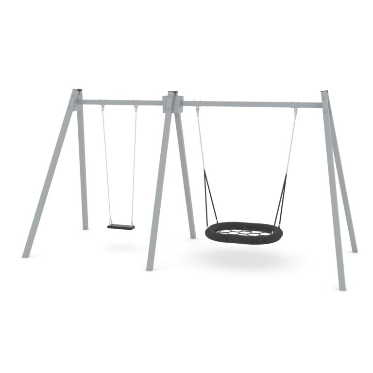 Yhdistelmäkeinu linnunpesäistuimella korkea