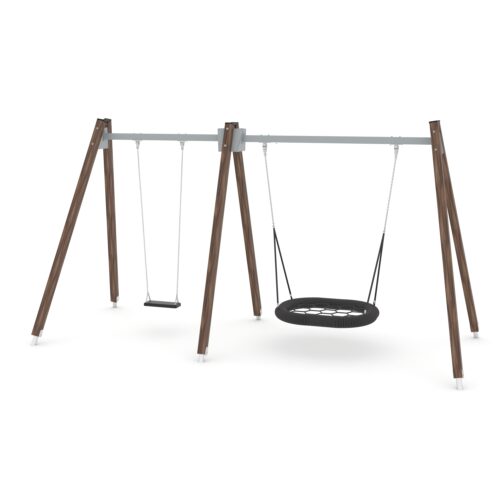 Yhdistelmäkeinu linnunpesäistuimella korkea