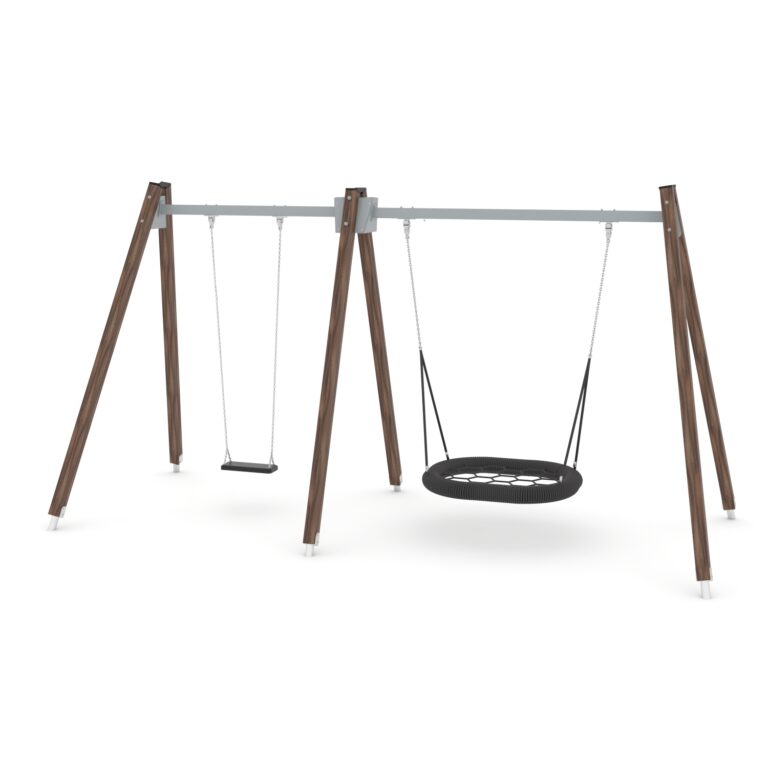 Yhdistelmäkeinu linnunpesäistuimella korkea