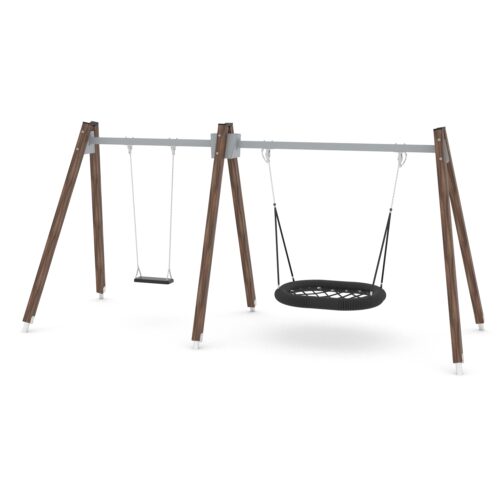 Yhdistelmäkeinu linnunpesäistuimella