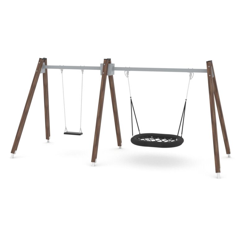 Yhdistelmäkeinu linnunpesäistuimella